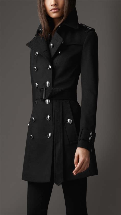 burberry black military wool coat|authentic burberry trench coat.